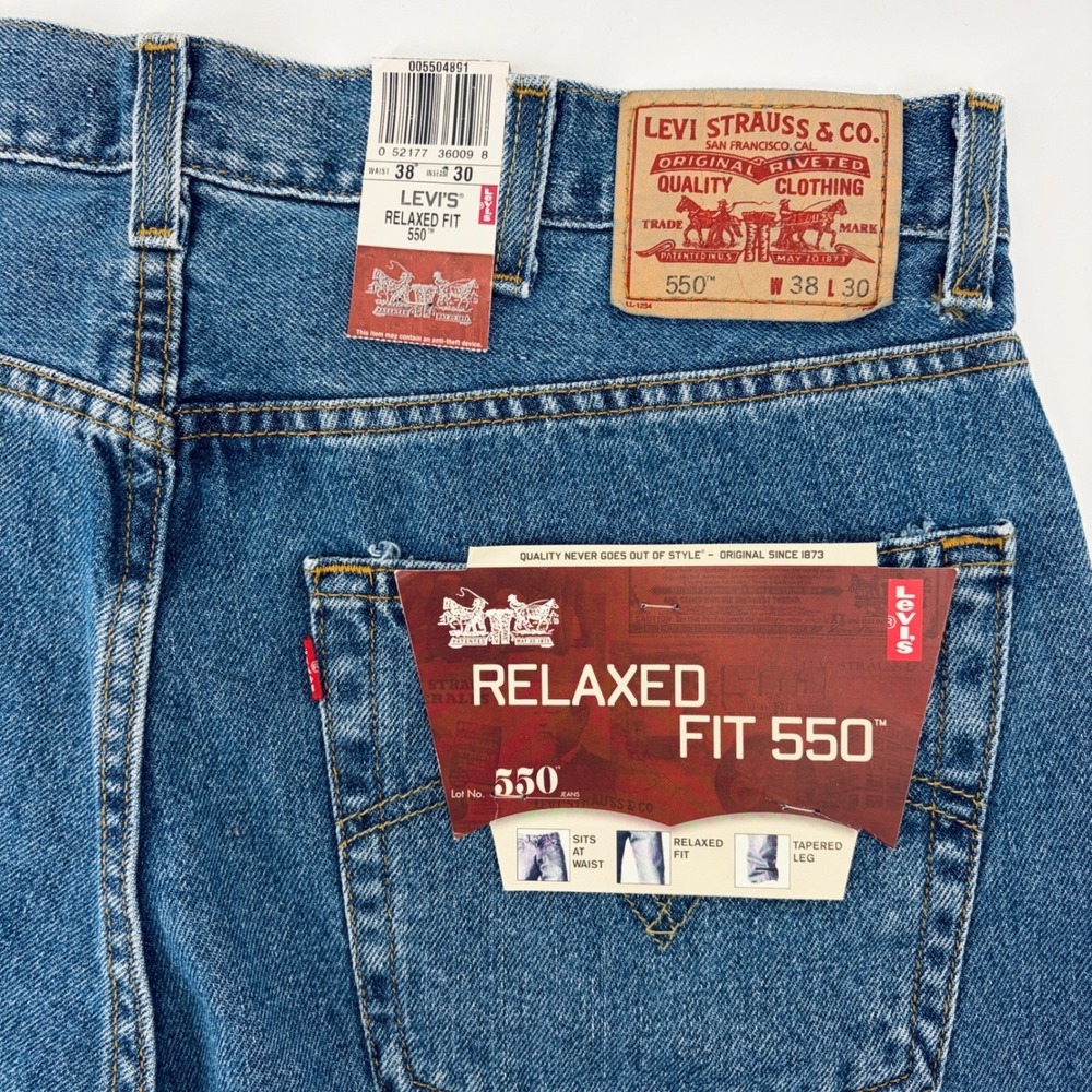 NEW Levis Mens 38x30 550 Relaxed Fit Tapered Leg Jeans Y2K